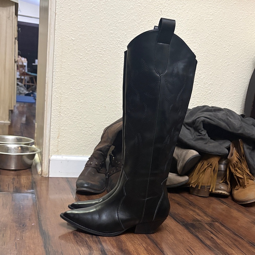 Elegant Black Over the Knee Boots